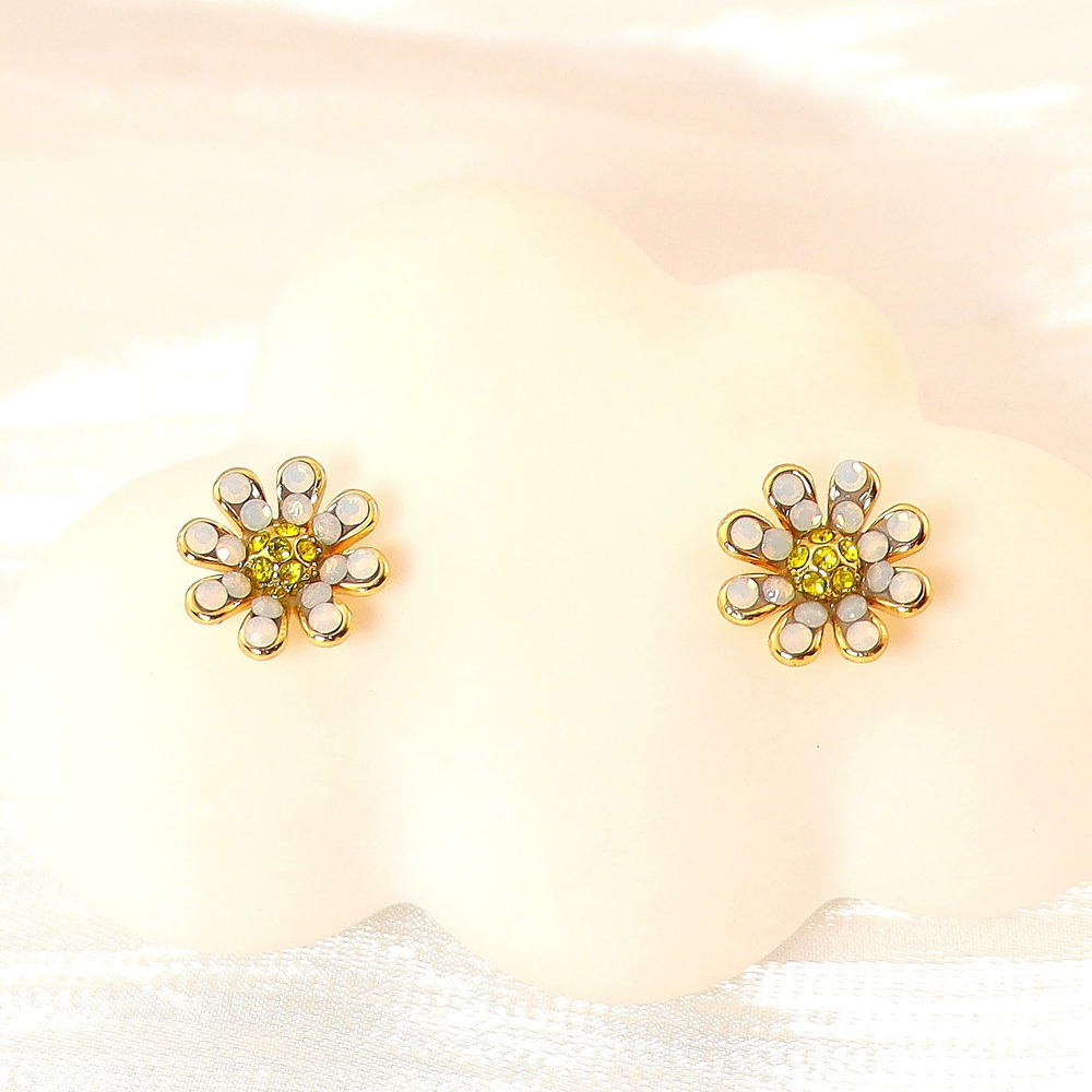 Kate SPADE Daisy Stud Earrings Forest